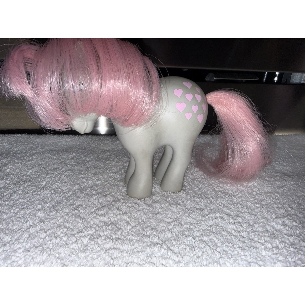 My Little Pony Vintage 1982 G1 Snuzzle MLP Grey Gray Pink Hearts Hasbro - Picture 3 of 8